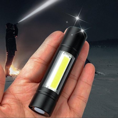 Fixed Led Flashlight LED Flashlight Adjustable Focus Handheld Lantern 300 Lumens USB ...