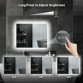 thumbnail image 6 of Wall Mounted Rectangle Led Bathoom Vanity Mirror Dimmable Frameless Backlit Lighted Wall Mirror With Anti-fog and Memory Function, 6 of 7