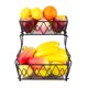 thumbnail image 5 of Bewildely Cesta de frutas, cesta de Picnic doble, organizador de almacenamiento de cocina, caja de pan, soporte de verduras para el hogar, almacenamiento Organizadores de utensilios de cocina Bewildely HA006713-00B, 5 of 6