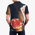 thumbnail image 3 of Balery Casino Poker Chips Printed Men’s Short Sleeve Polo Shirt, Midweight Men's Shirt,Golf Polo shirts -Large, 3 of 8
