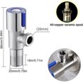 thumbnail image 2 of Pack of 2 Stainless Steel Water Valve, Angle Valve, Tap Angle Valve, Leak-Proof(Blue, Red)-rx, 2 of 5