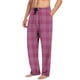 thumbnail image 2 of Pantalones de pijama largos para hombre, informales, con estampado a cuadros, holgados, deportivos, elásticos, rectos, vintage, con bolsillos, 2 of 6