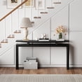 thumbnail image 5 of LKTART Farmhouse Warp Resistant MDF Console Table, Black, 5 of 6
