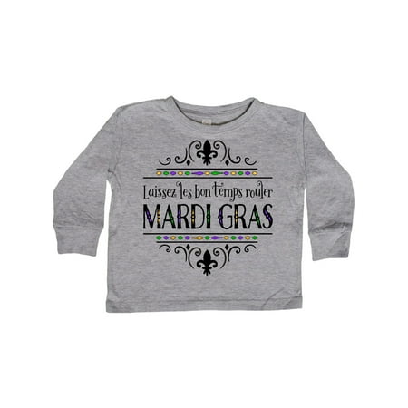 

Inktastic Laissez Les Bon Temps Rouler Mardi Gras Gift Toddler Boy or Toddler Girl Long Sleeve T-Shirt