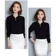thumbnail image 2 of Elegant Women Long Sleeve Chiffon Shirt Tops Blouse OL Work Lady Career Suit Top, 2 of 3