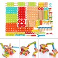 thumbnail image 4 of ZLight Wood Building Block Kids Creative Construction Toy Puzzles 138pcs D Style, 4 of 6