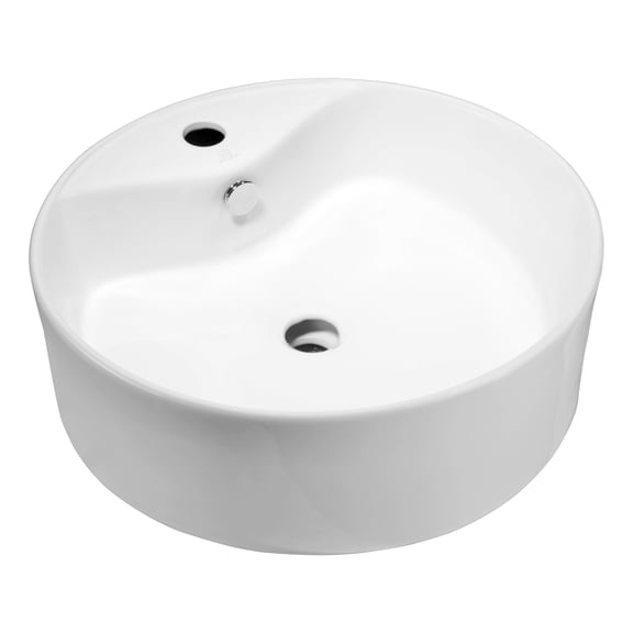 Spa World LS-AZ129 18.5 x 18.5 in. Vitruvius Series Ceramic Vessel Sink - White