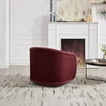 thumbnail image 5 of Cozy Pumpkin-Shaped Swivel Accent Chair with Upholstery for Living Room, Bedroom, or Office - 360-Degree Movement,wine red, 5 of 12