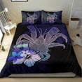thumbnail image 4 of Juego de cama Niue - Cangrejo de coco azul púrpura e hibisco, 4 of 7