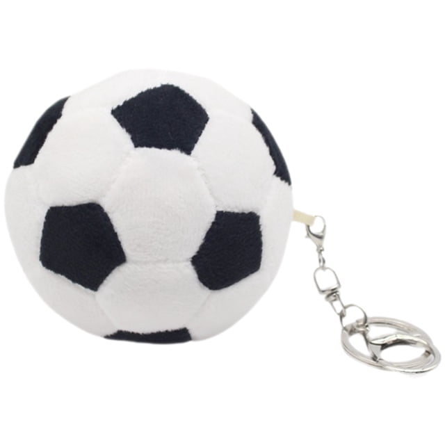 Llavero de pelota de fútbol de peluche llavero relleno llavero de llave de llave de pelota deportiva mochila