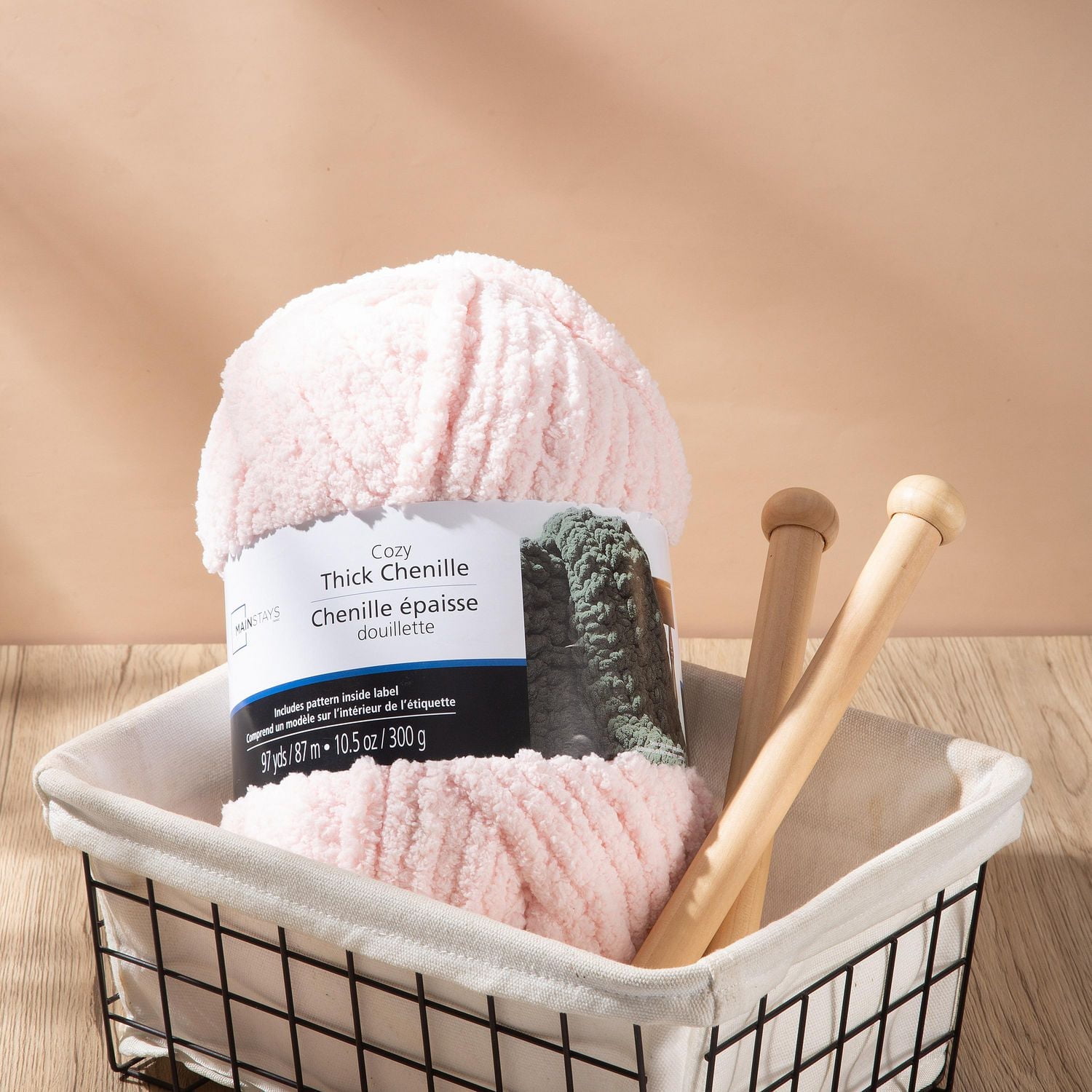 Mainstays Thick Chenille Yarn, Truffle thick chenille yarn