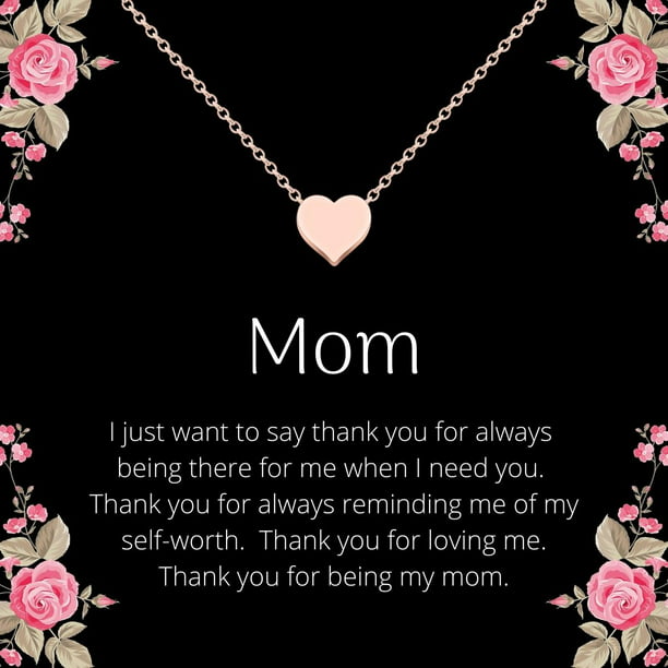 SheridanStar - Mothers Day Necklace Jewelry Gift for Mom Small Heart