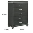 thumbnail image 5 of Chest with Crystal Like Knobs and Accents, Gray - Saltoro Sherpi, 5 of 5