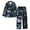 AEF31-Blue, variant on Long Sleeve Button Up Pajamas Lounge Set For Women,Retro Floral Print Lounge Lightweight Nursing Holidays Pjs Set Orange L