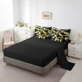 thumbnail image 5 of Feelyou Aesthetic Abstract Art Bedding Comforter Set 7pcs, Contemporary Geometric King Bedding Sets, Orange Gray White Black Bed Sheets, 5 of 8