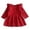 Red, variant on lnmuld Winter Dress Toddler Baby Kids Girls Solid Warm Sweater Dress Knit Crochet Dresses Clothes Size:3-4 Years