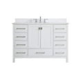 thumbnail image 3 of 48 inch Single Bathroom Vanity in White with Backsplash, 3 of 8