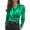 Green, variant on Women's French Luxury V-Neck Slim Fit Elegant Versatile Blouse, Size S-2XL