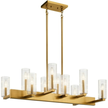 

Kichler 44316 Cleara 10 Light 37 Wide Taper Candle Chandelier - Fox Gold