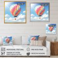 thumbnail image 4 of Designart "Hot Air Balloon Adventure Sky High Journey I" Transportation Framed Wall Art Decor - Modern Pink Hot Air Balloon Bedroom Framed Canvas Wall Art, 4 of 6