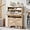 Natural Oak, variant on Shoe Storage Cabinet With 2 Flip Drawers, Farmhouse Organizer for Entryway, Narrow Hidden Rack With Wooden Legs & Open Storage, Free Standing Closet for Foyer, Hallway, Black