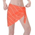 thumbnail image 3 of KLL Salmon Fish Meat Print Women's Sarong Coverups Short Bathing Suit Wrap Skirt Beach Wrap Swimsuit Cover Ups, 3 of 6