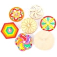 thumbnail image 4 of Set Niños Diy Pintura Para Colorear Gyro Juguetes De Madera Spinning Tops Diy Fiesta Favores Juegos Educativos Regalos10 Unids seitruly FN007815-05, 4 of 5