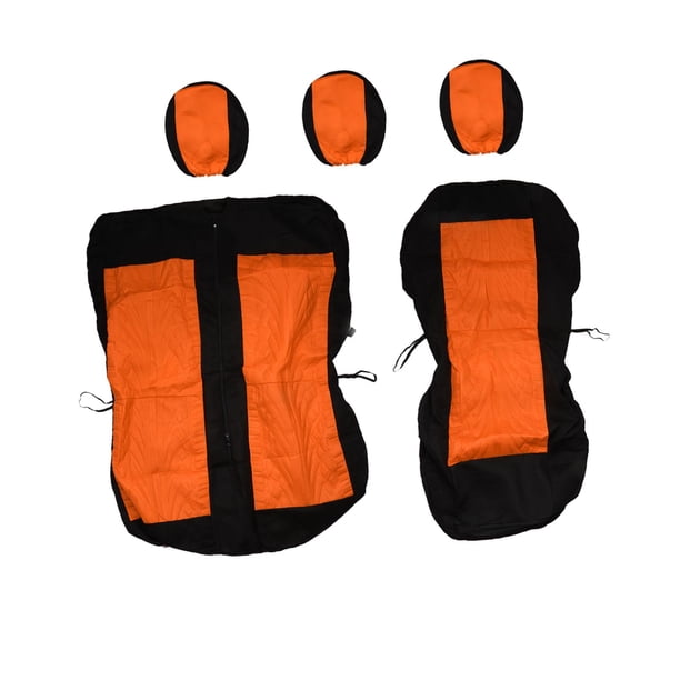 Funda de asiento tipo butaca, funda de asiento delantero, para automóvil, a prueba de polvo, transpirable, protector de asiento delantero universal Naranja
