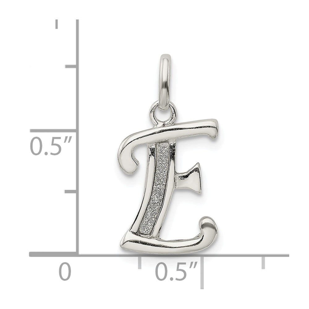 Mia Diamonds 925 Sterling Silver Solid initial T Charm 