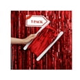 thumbnail image 3 of 1 pcs Red Metallic Tinsel Foil Fringe Curtains, 3.28 ft x 6.56 ft Streamers Backdrop for Birthday Wedding Engagement Bachelorette Party Bridal Shower Baby Shower Decorations Supplies, 3 of 8