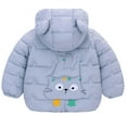 thumbnail image 3 of Hicidod Baby Outerwear Cute Bear Ears Hooded Long Sleeves Winter Down Coat Cartoon Printed Lightweight puffy Jacket, 3 of 5