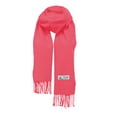 thumbnail image 5 of Unisex Winter Solid Plain Scarves Wool Feel Classic Super Soft Luxurious Scarf - Coral, 5 of 5