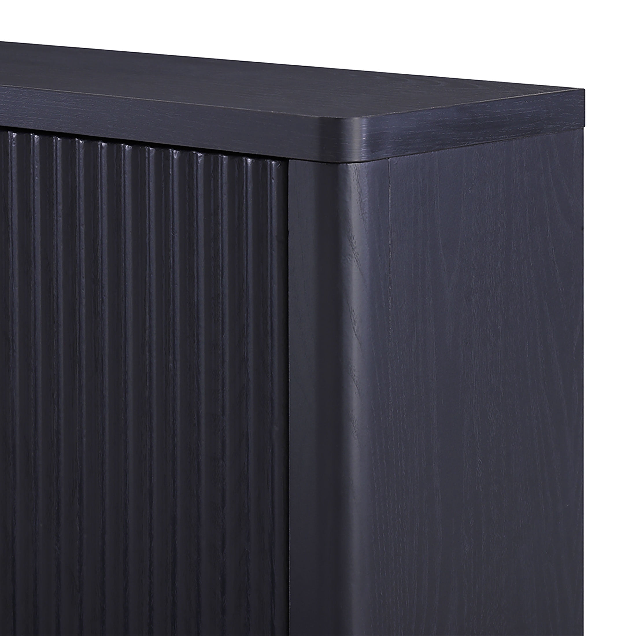 Beautiful Fluted Over-The-Toilet Storage Cabinet, Rich Black