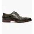 thumbnail image 5 of 25537 Stacy Adams Leather Shoes Gennaro Wintip Ostrich Print Olive Green, 5 of 7