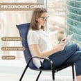 thumbnail image 6 of Arlopu Outdoor Table Furniture Set Patio Dining Table Set with 4 Stackable Textilene Chairs, Dark Blue, 6 of 12