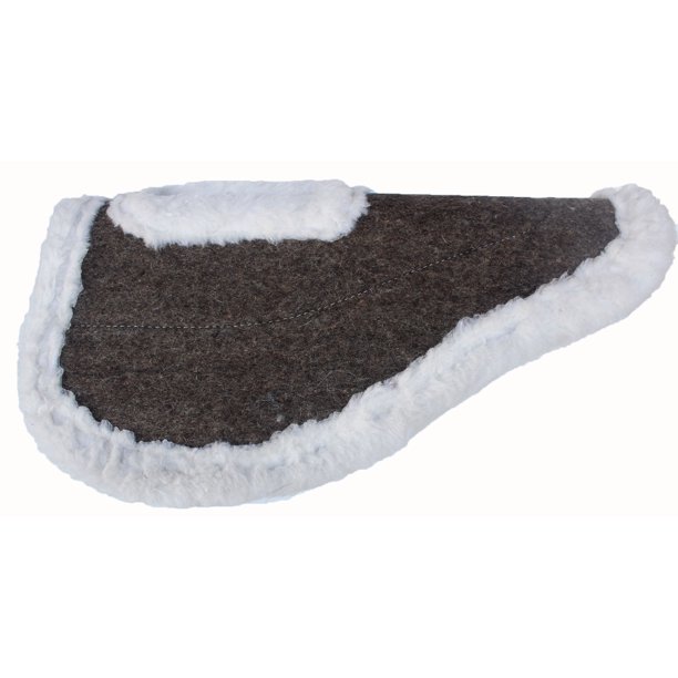 Horse English Western SADDLE Trail Wool Felt Half Pad Fur Lining 1