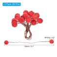 thumbnail image 2 of Uxcell 12mm Artificial Berry, Artificial Holly Berries Faux Frosted Berries with Wire Stems for DIY, Red 30 Pcs, 2 of 5
