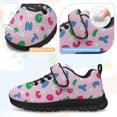 thumbnail image 5 of Wismoutput Cute Letters Printed Sports Shoes Mesh Breathable Skin-Friendly Sneakers Velcro Running Shoes for Kids Girls Size 11-15, 5 of 7