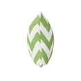 thumbnail image 3 of Noble House Outdoor Rectangular Fabric Solid and Chevron Water Resistant Throw Pillows, Set of 4, Green/White, 3 of 9