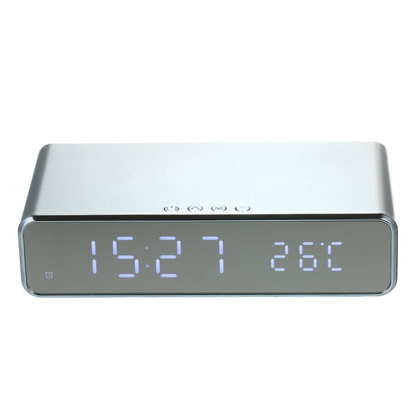Chargeur Sans Fil Horloge Réveil Thermomètre Numérique LED - Temu