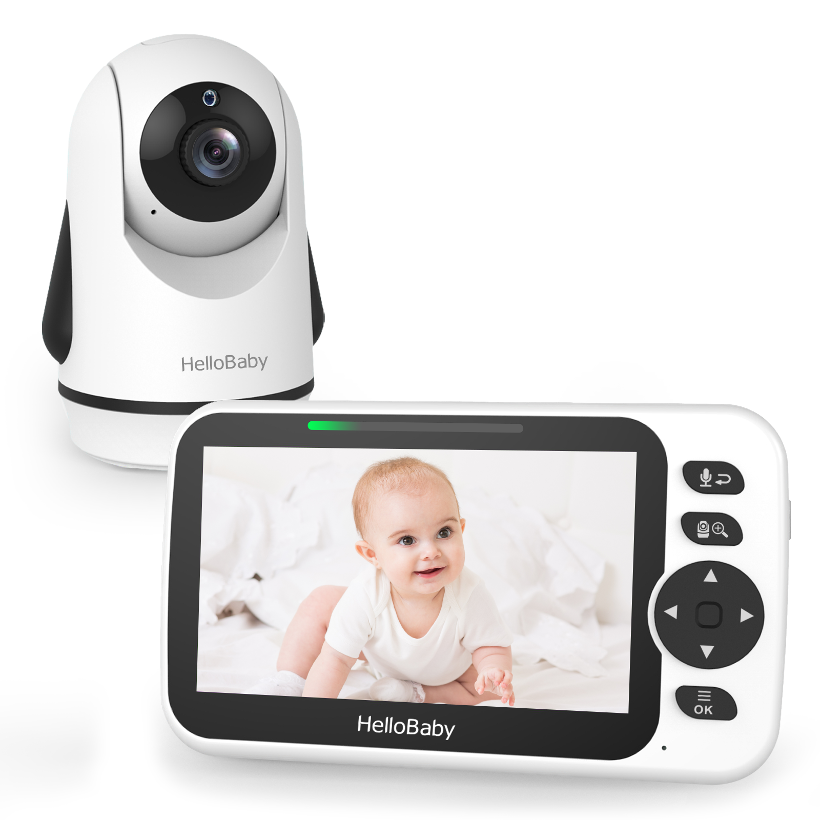 HelloBaby HB6352 Video Baby Monitor, 5" LCD, No WiFi photo 1
