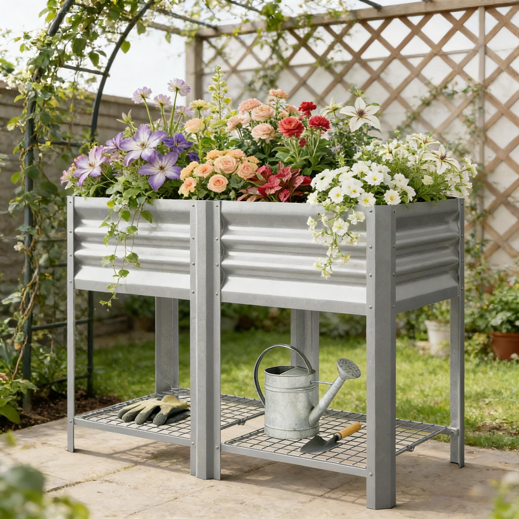 Outdoor Elevated Planter Box Raised Garden Bed