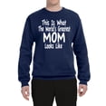 thumbnail image 2 of World's Greatest Mom Looks Like Mother's Day Unisex Crewneck Graphic Sweatshirt, Navy, 2XL, 2 of 3