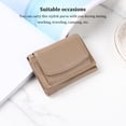 thumbnail image 4 of Jumpingount Cartera de cuero para mujer, diseño Simple, monedero plegable para cambio de dinero, para fiesta de viaje, tarjetero de crédito y Carteras Caqui, 4 of 6