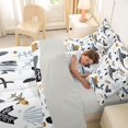 thumbnail image 4 of Feelyou Whale Shark Sea Animal Bedding Comforter Set for Kids Boys Girls, Ocean Coral Wildlife Full Bedding Set, Grey White, Grey Reversible, 7pcs, 4 of 7