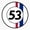 1pcs, variant on Number Fifty Three Racing Car Sticker