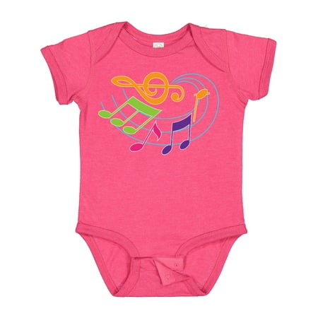 

Inktastic Music Notes Musical Gift Gift Baby Boy or Baby Girl Bodysuit