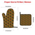 thumbnail image 2 of Fotbe Beautiful Sunflower for 4Pcs Oven Mitts and Pot Holders, 500℉ Heat Resistant Oven Mitts , Non-Slip Silicone Surface Safe for Baking, Cooking, BBQ, 2 of 6
