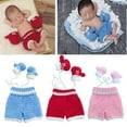 thumbnail image 2 of JZROCKER 0-3month Baby Crochet Boxing Suit Photography Props Shoot Newborn Photo Cool, 2 of 12