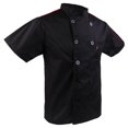 thumbnail image 4 of Chaqueta para hombre, uniforme de catering, de manga corta con bolsillo para bolígrafo y bolsillo para bolígrafo, conjunto de gorro de Zulema Chaqueta de chef para hombre, 4 of 8